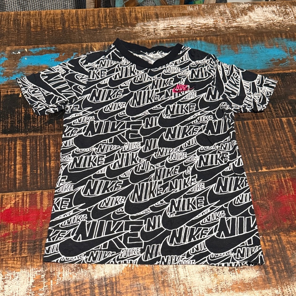 Nike Kids Black and White Graphic Tee